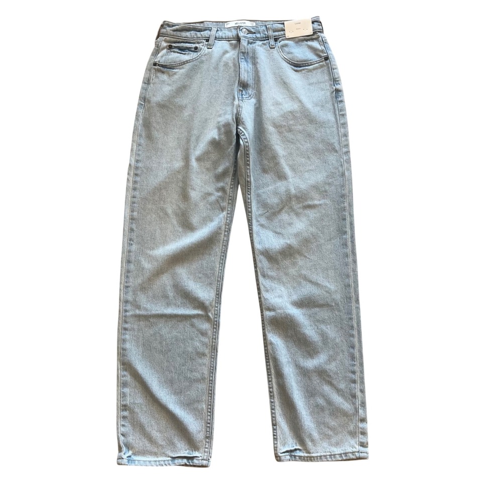 Hollister Loose Stretch Jeans Light Wash Denim W32 L34 Mens 331D2484